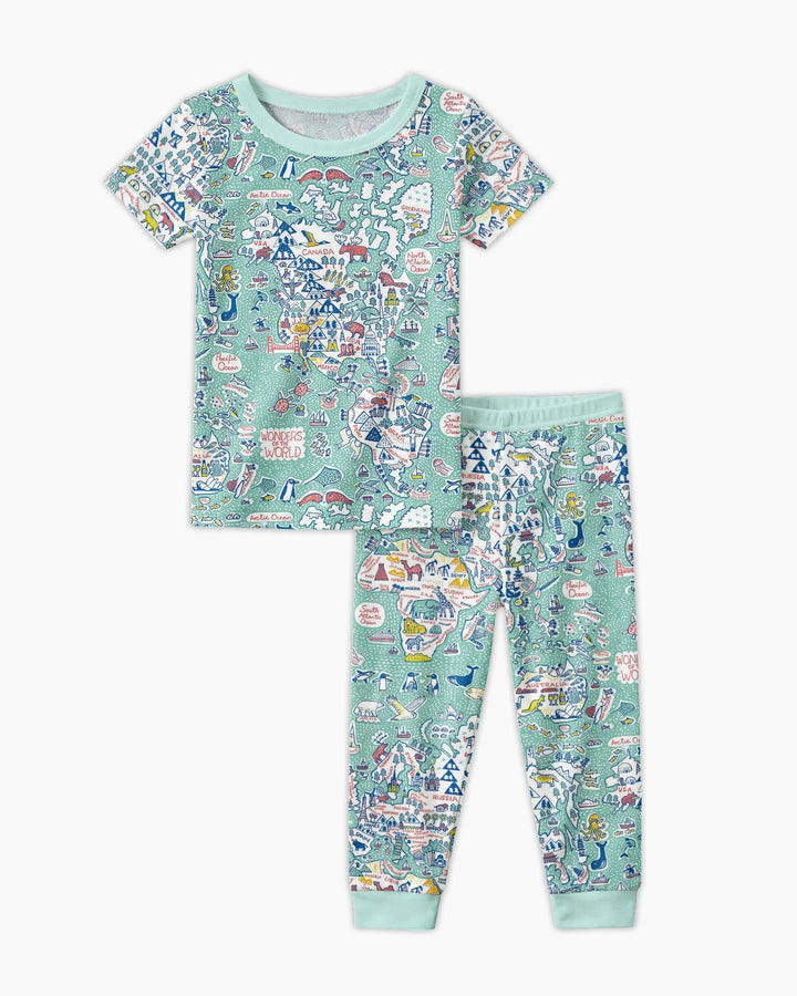 Zweiteiliges, kurzärmliges Pyjama-Set mit Marienkäfern