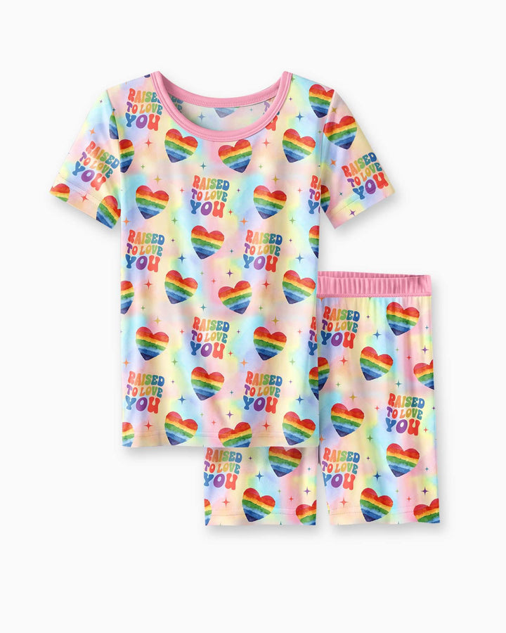 Schlafanzug-Set zweiteilig, kurze Ärmel, kurze Hose, Bambus