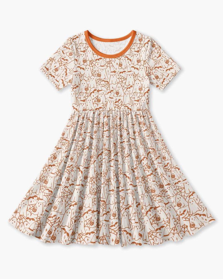 Boo Trick or Treat Ghosts Halloween Bamboo Twirl Dress