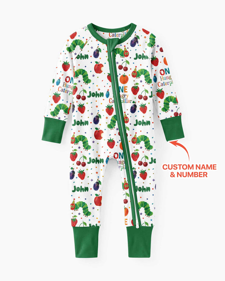 Custom Name And Age Hungry Caterpillar Bamboo Convertible Zippy