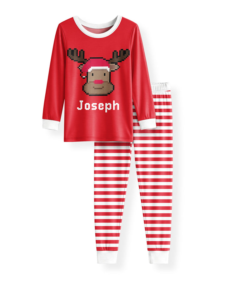 Merry Pixel Pals Bamboo Two Piece Long Sleeve Pajama Set
