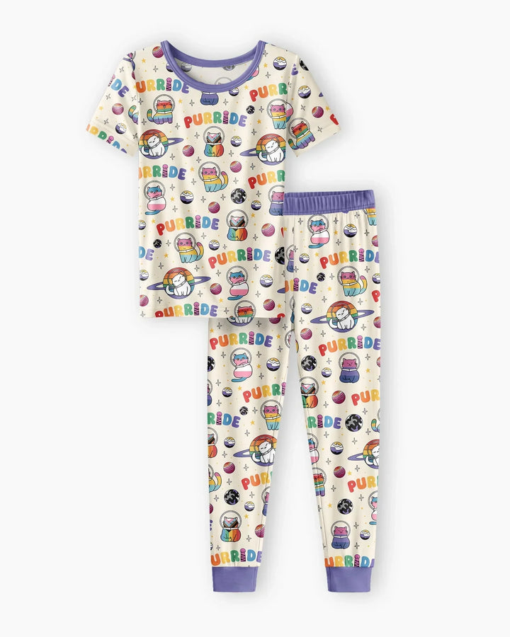Zweiteiliges, kurzärmliges Pyjama-Set mit Marienkäfern