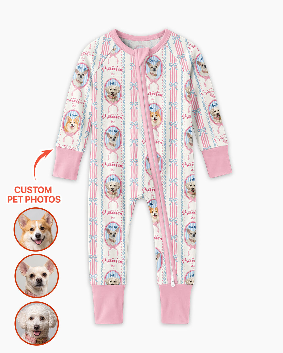 Custom Coquette Pet Photo Little Protector Bamboo Convertible Zippy