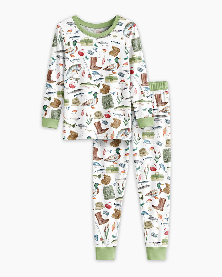 Zweiteiliges Langarm-Pyjama-Set mit Sommerfrüchten