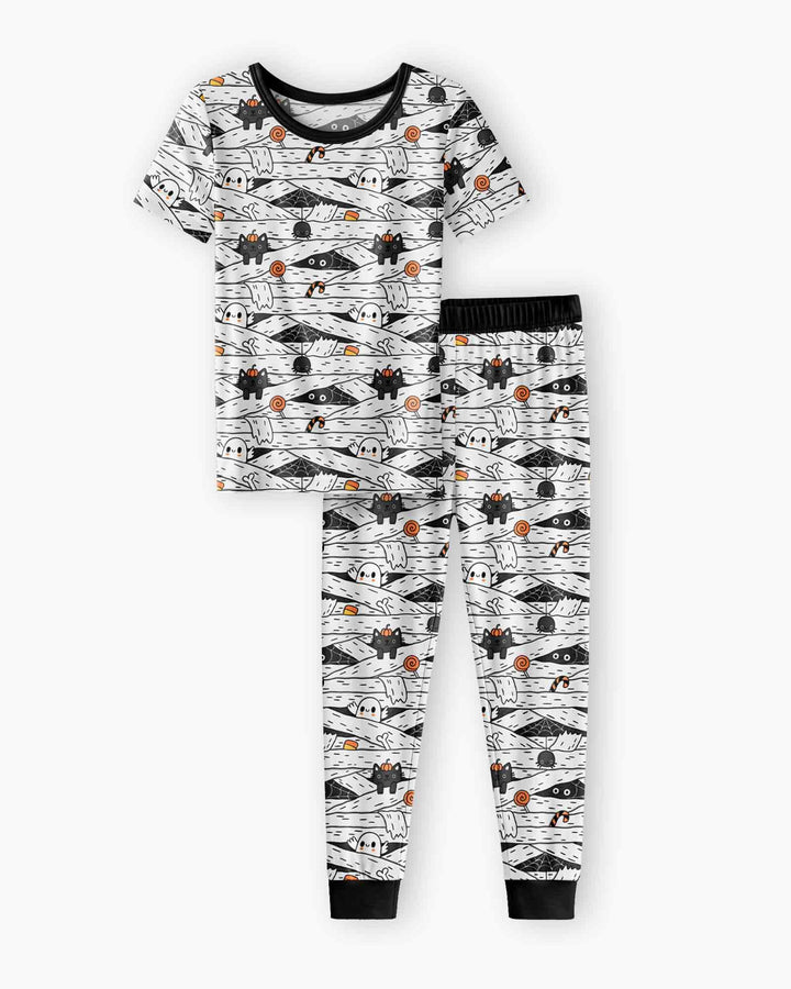 Zweiteiliges, kurzärmliges Pyjama-Set mit Marienkäfern