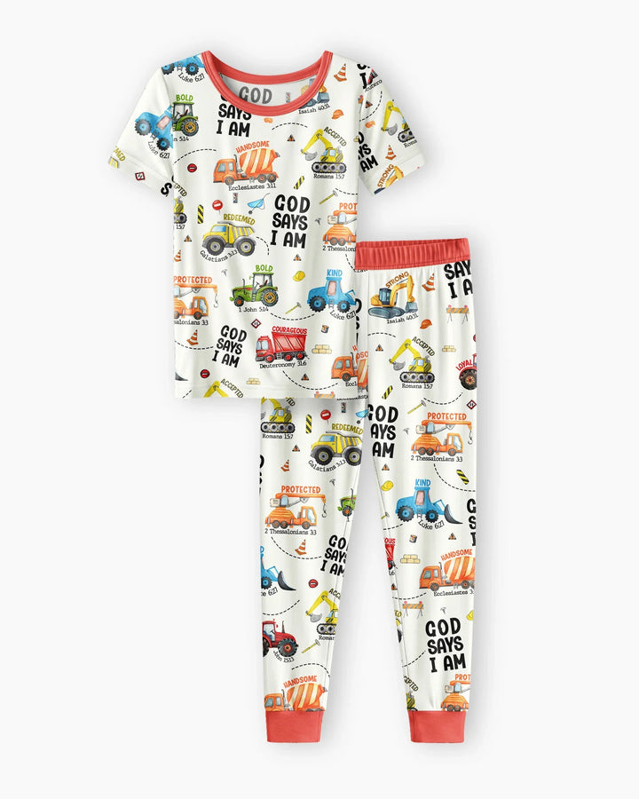 Zweiteiliges, kurzärmliges Pyjama-Set mit Marienkäfern