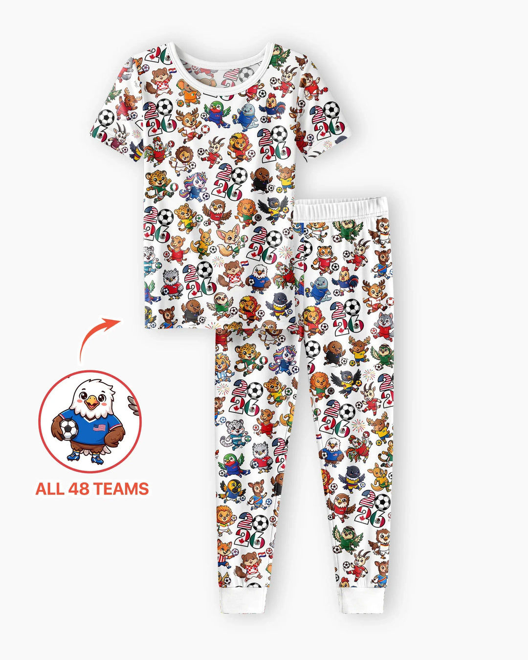 Zweiteiliges, kurzärmliges Pyjama-Set mit Marienkäfern