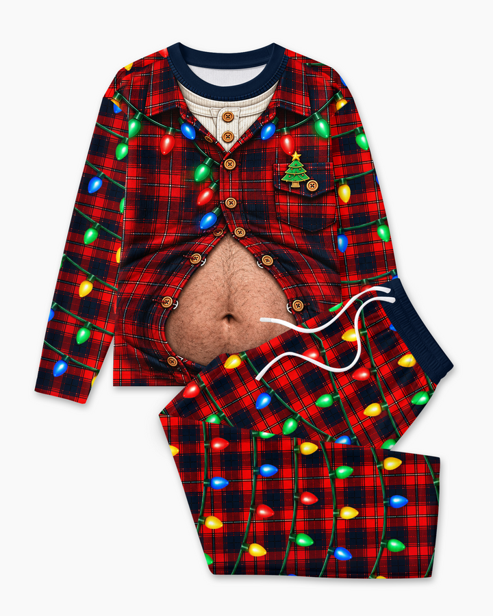 Personalized Funny Christmas Bamboo Men's Pajama Set