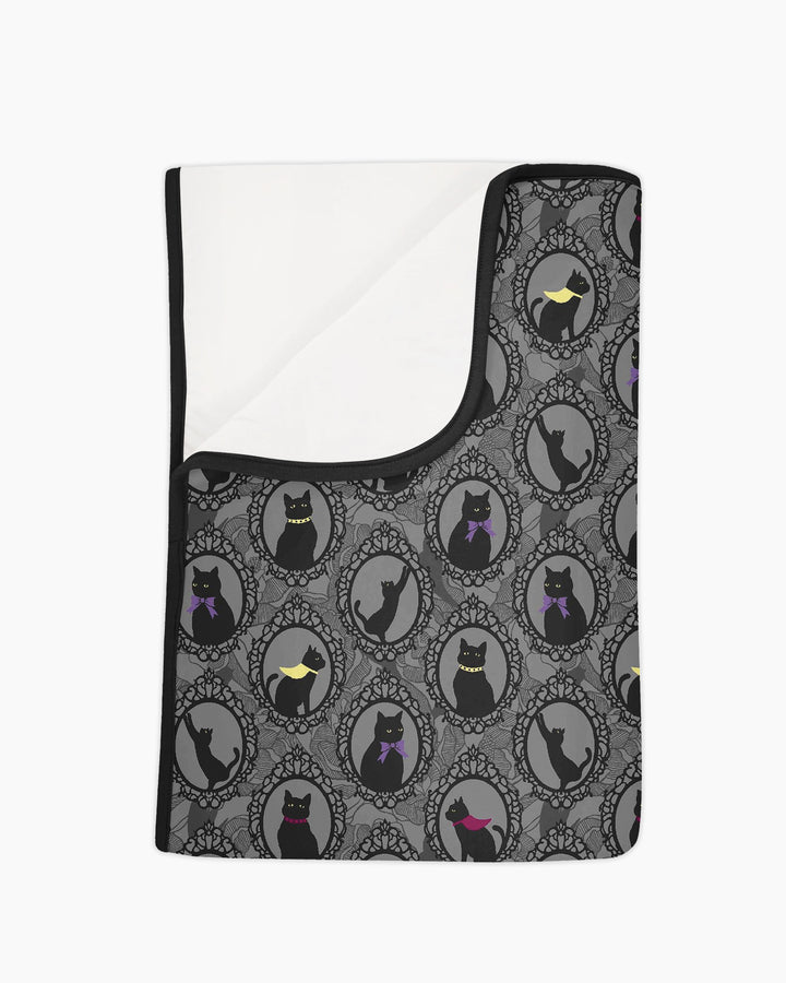 Midnight Cat Parade Bamboo Blanket
