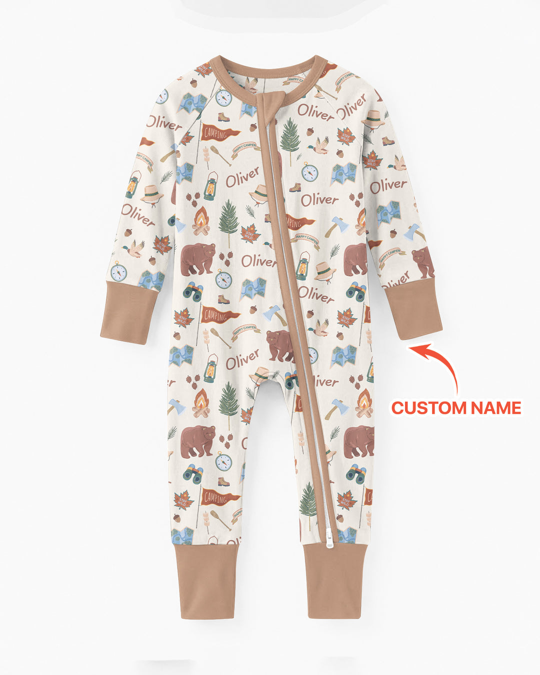 Custom Name Adventure Outdoors Bamboo Convertible Zippy