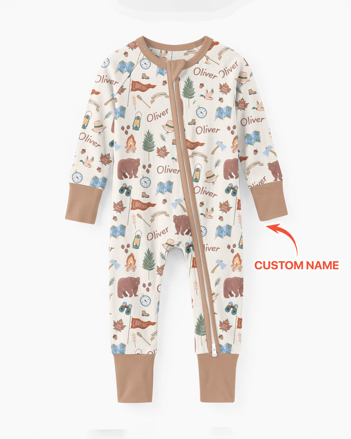 Custom Name Adventure Outdoors Bamboo Convertible Zippy