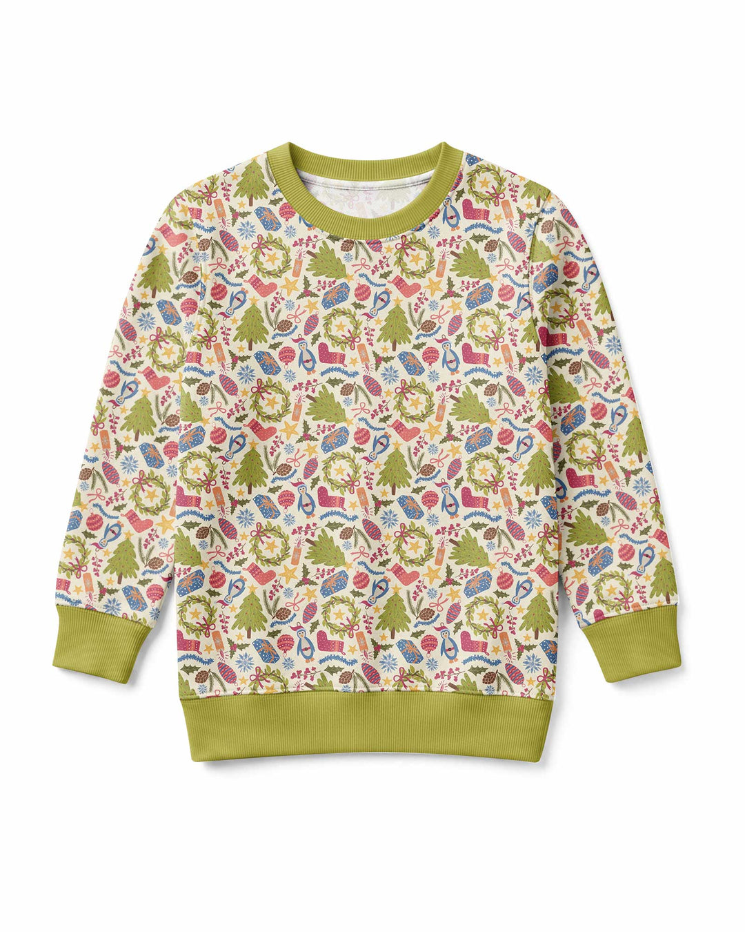 All Over Christmas Fun Bamboo Crewneck Sweatshirt