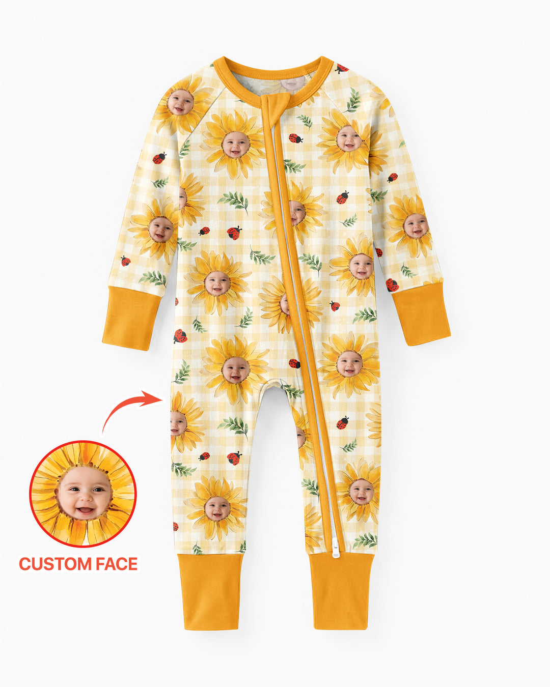Gerippte Babykleidung mit individuellem Foto - Weich &amp; Skizzenhaft
