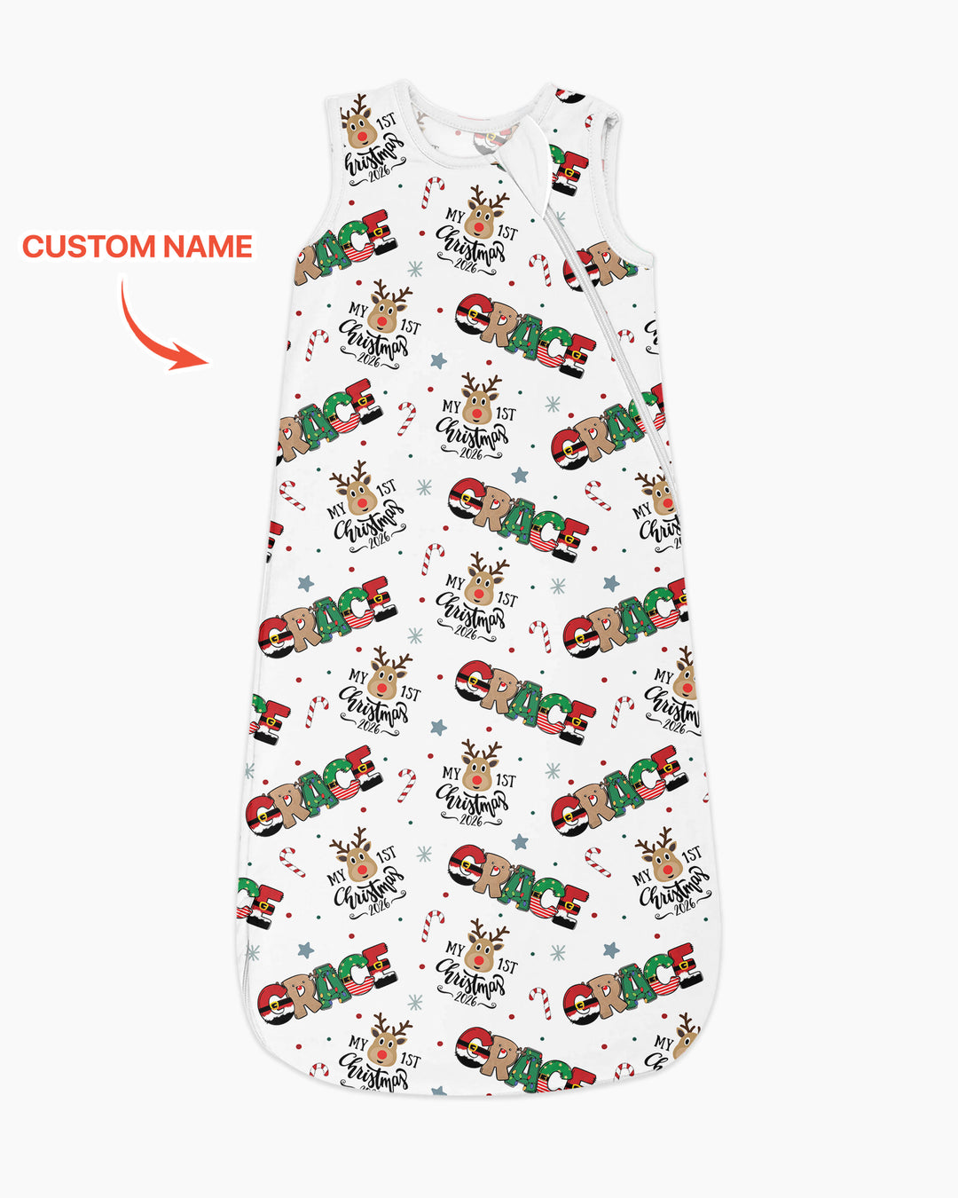 Custom Name "My First Christmas 2025" - Bamboo Sleep Bag (G)