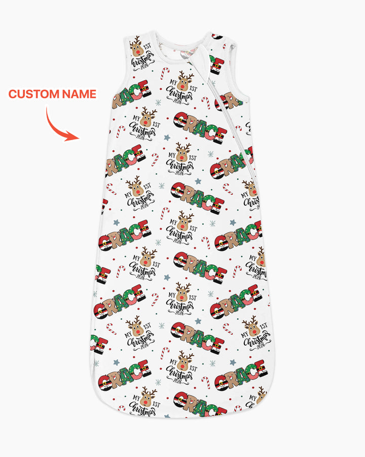 Custom Name "My First Christmas 2025" - Bamboo Sleep Bag (G)