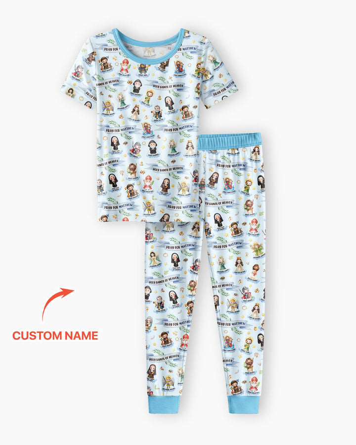 Zweiteiliges, kurzärmliges Pyjama-Set mit Marienkäfern