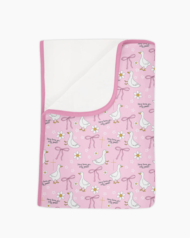 Jesus Loves You Silly Goose Bamboo Blanket