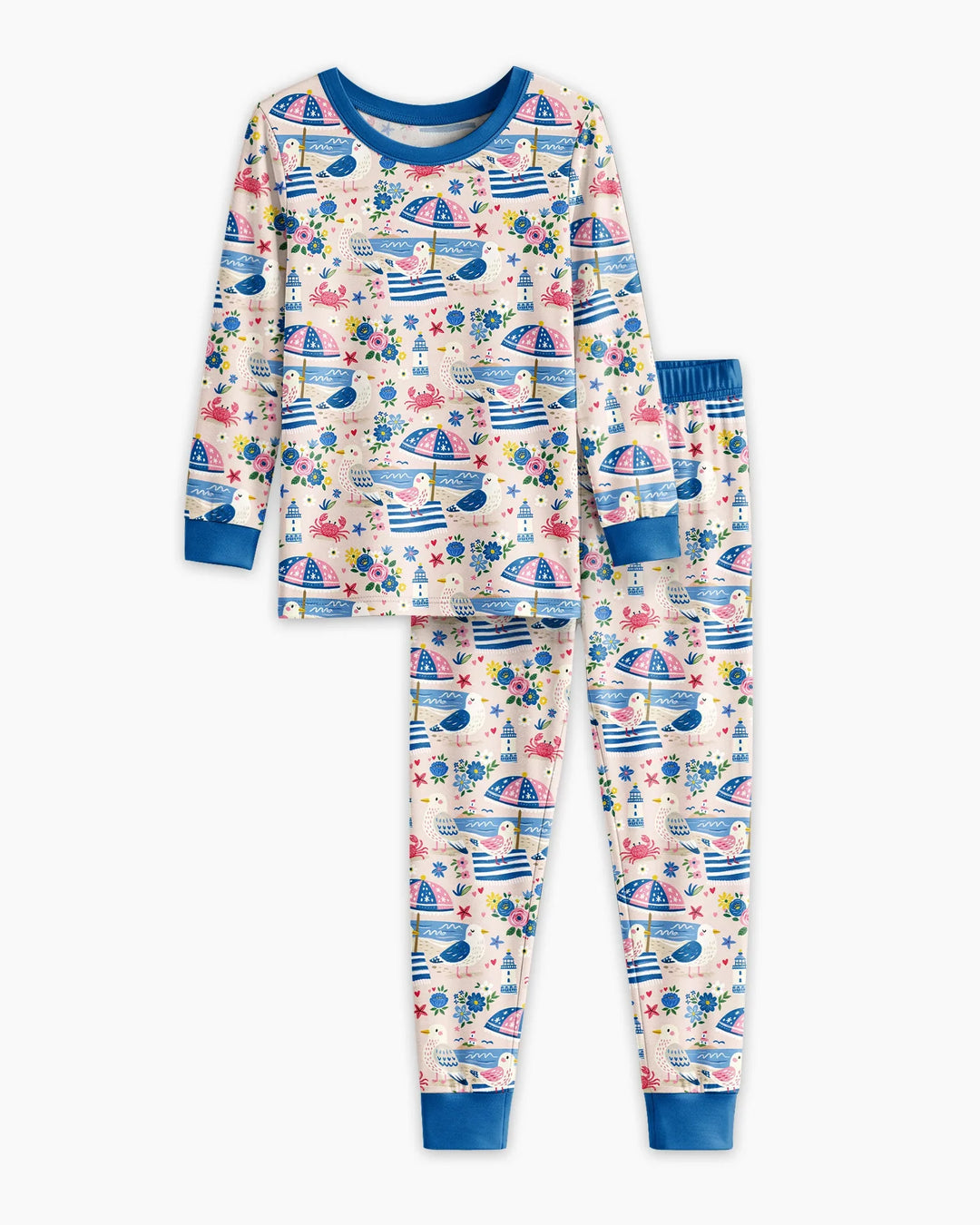Zweiteiliges Langarm-Pyjama-Set mit Sommerfrüchten