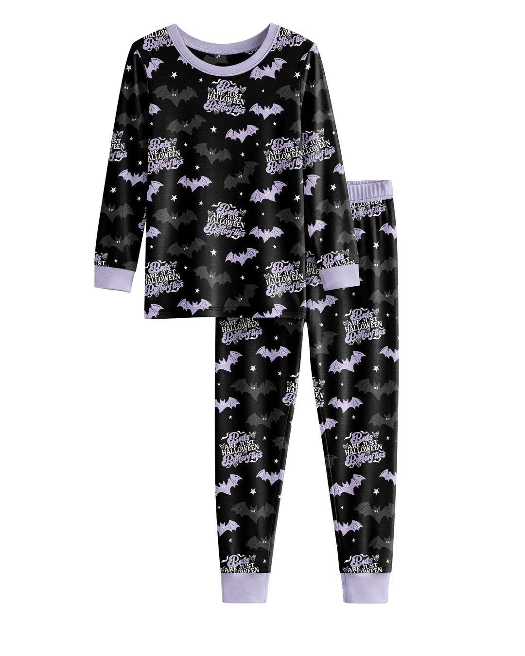 Halloween Butterflies Bamboo Two Piece Long Sleeve Pajama Set