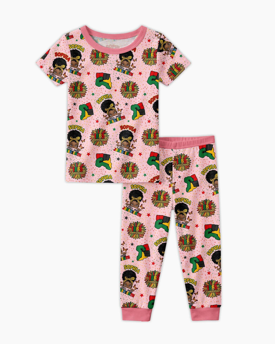 Zweiteiliges, kurzärmliges Pyjama-Set mit Marienkäfern