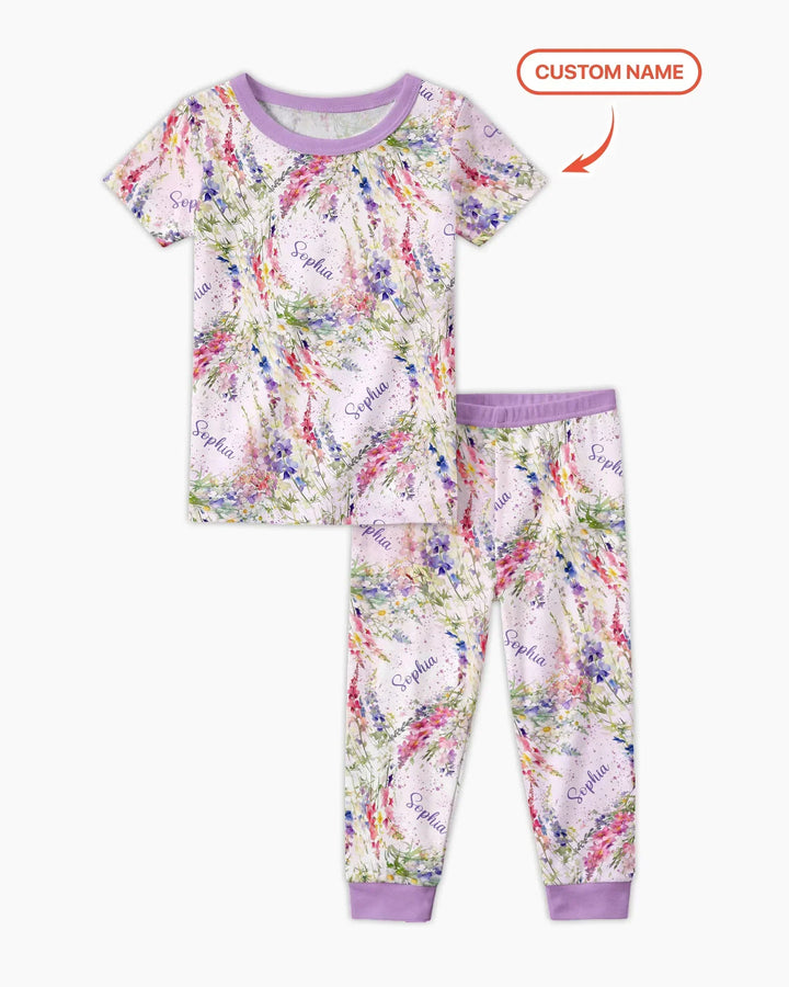 Zweiteiliges, kurzärmliges Pyjama-Set mit Marienkäfern