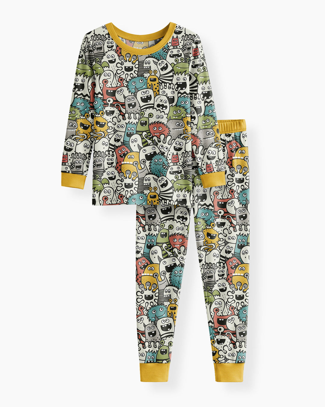 Monsters And Friends Bamboo Two Piece Long Sleeve Pajama Set
