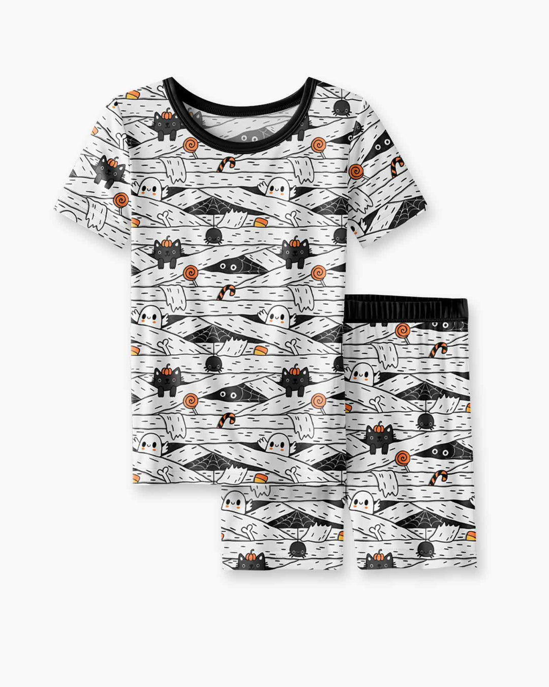 Schlafanzug-Set zweiteilig, kurze Ärmel, kurze Hose, Bambus