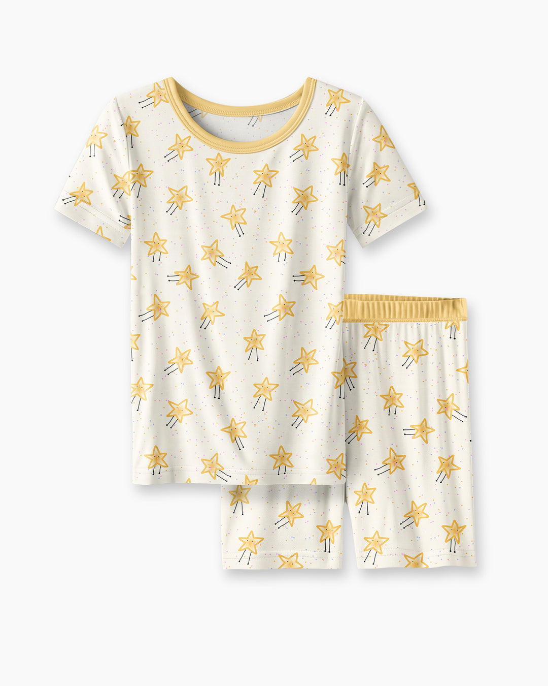 Schlafanzug-Set zweiteilig, kurze Ärmel, kurze Hose, Bambus