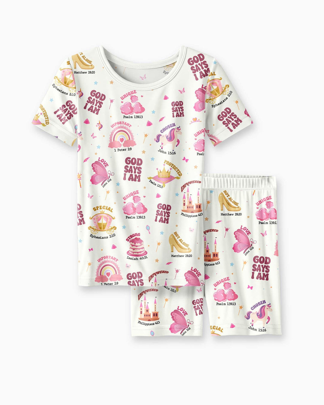 Zweiteiliges Pyjama-Set mit kurzen Ärmeln und Shorts im Sommer-Design