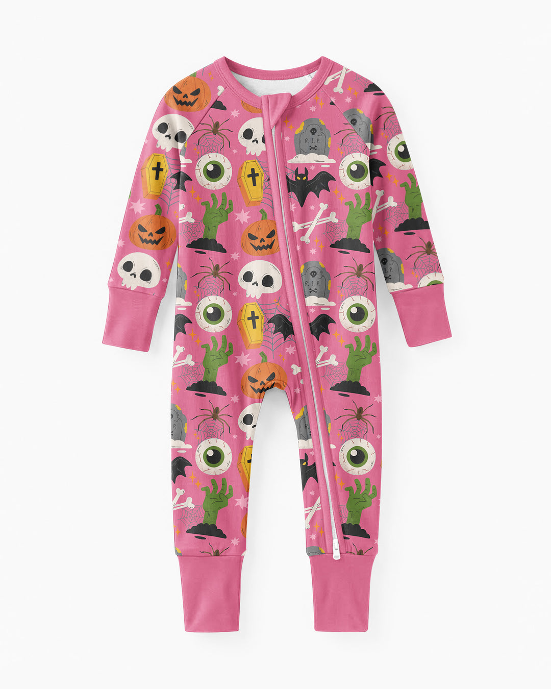 Little Monsters Bambus-Strampler mit Reißverschluss für Halloween
