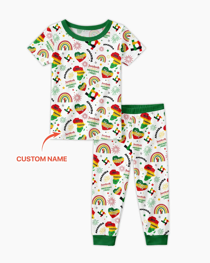 Zweiteiliges, kurzärmliges Pyjama-Set mit Marienkäfern