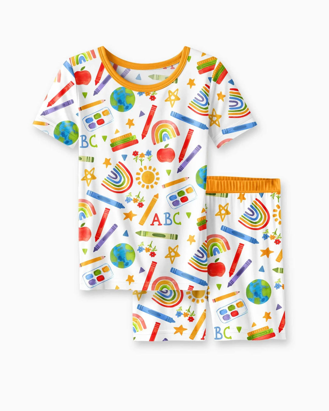 Schlafanzug-Set zweiteilig, kurze Ärmel, kurze Hose, Bambus