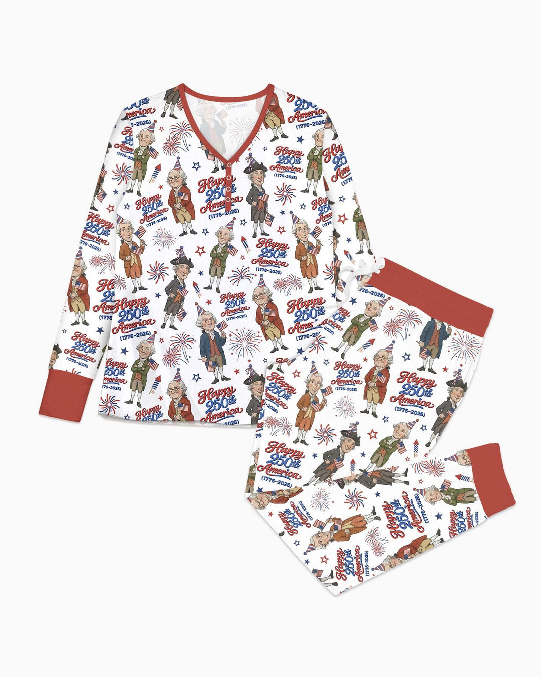 Party Like It's 1776 Family Matching Bamboo Women Pajama Set