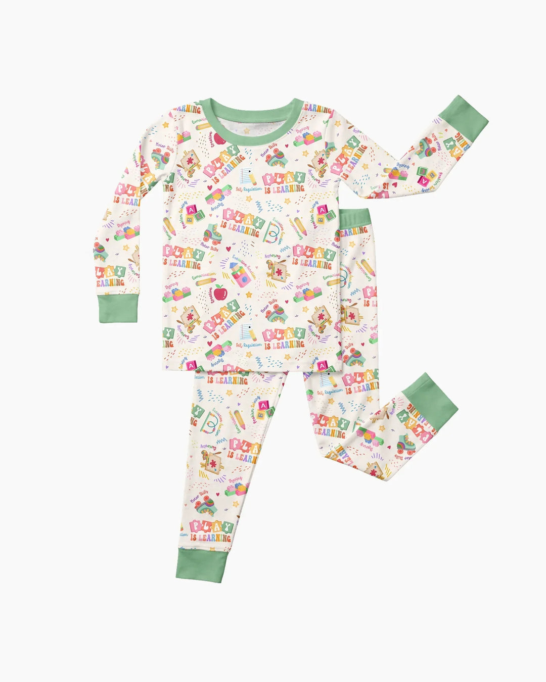 Play and Learn Bamboo Two Piece Long Sleeve Pajama Set