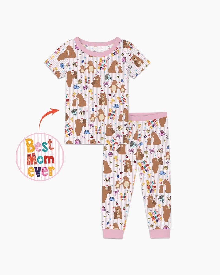 Zweiteiliges, kurzärmliges Pyjama-Set mit Marienkäfern