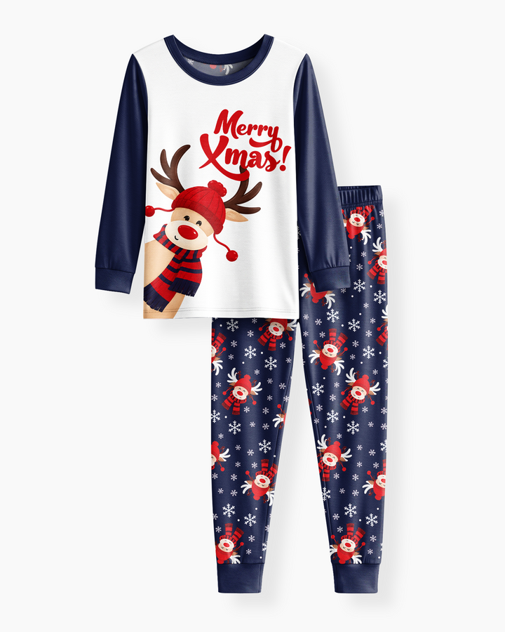 Merry Reindeer Nights Bamboo Two Piece Long Sleeve Pajama Set