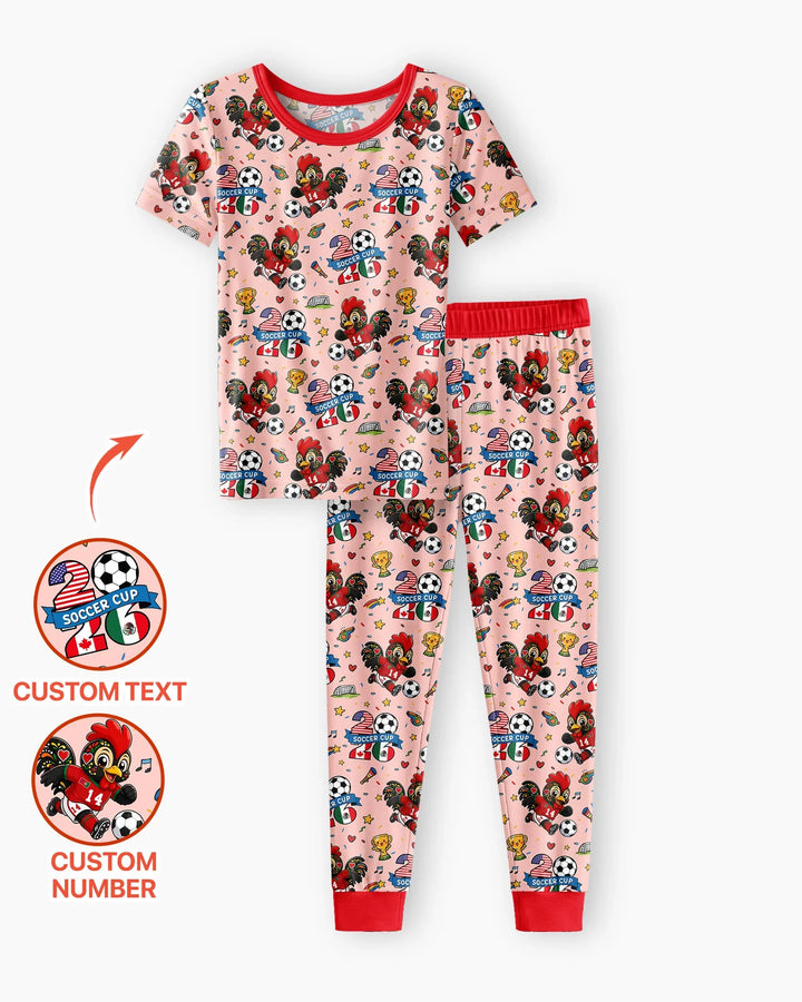 Zweiteiliges, kurzärmliges Pyjama-Set mit Marienkäfern