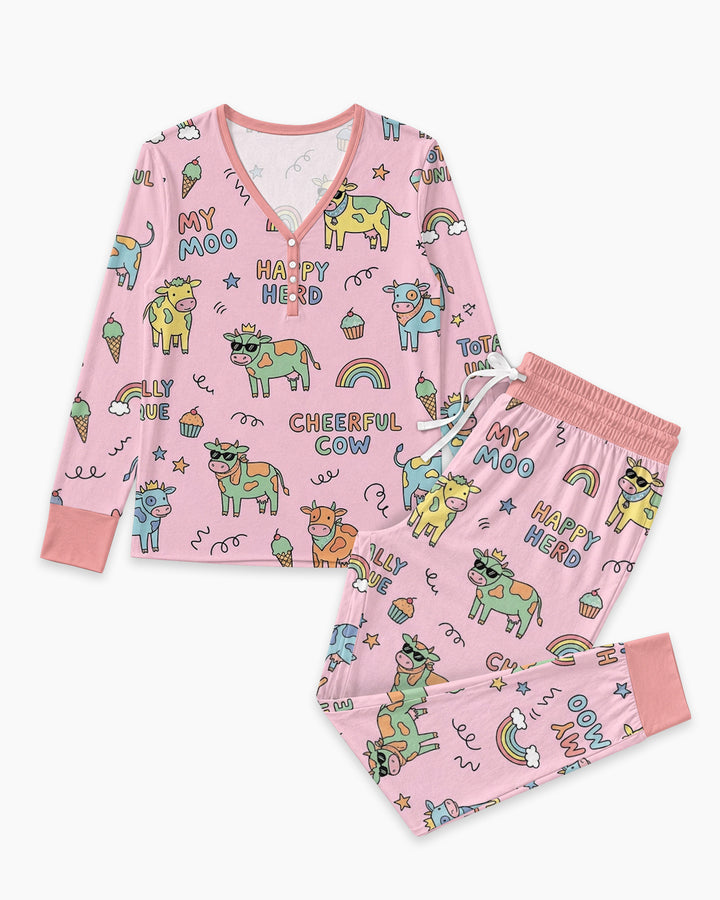 Not Your Ordinary Cow Bamboo Women Pajama Set