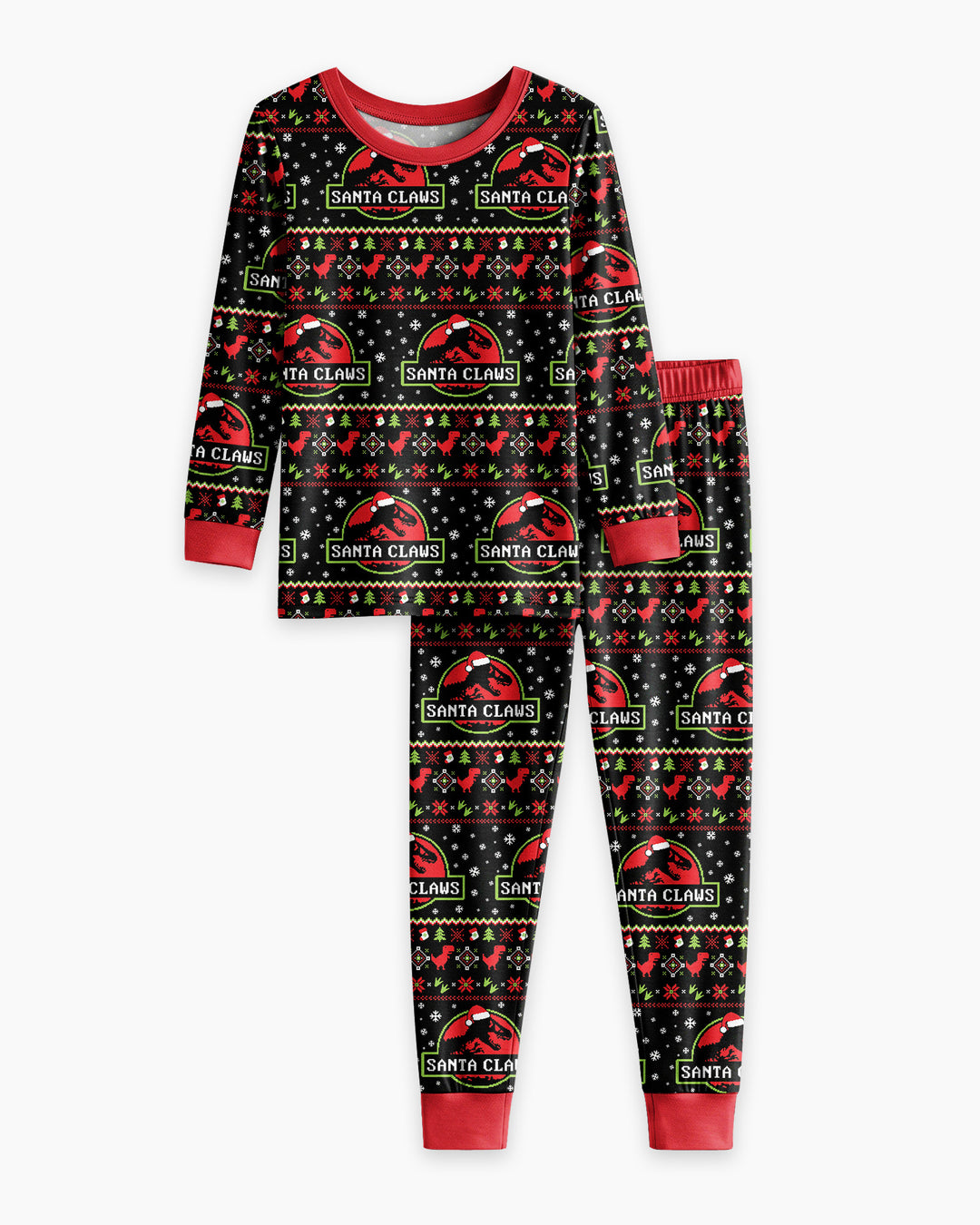 Santa Claws Christmas Bamboo Two Piece Long Sleeve Pajama Set