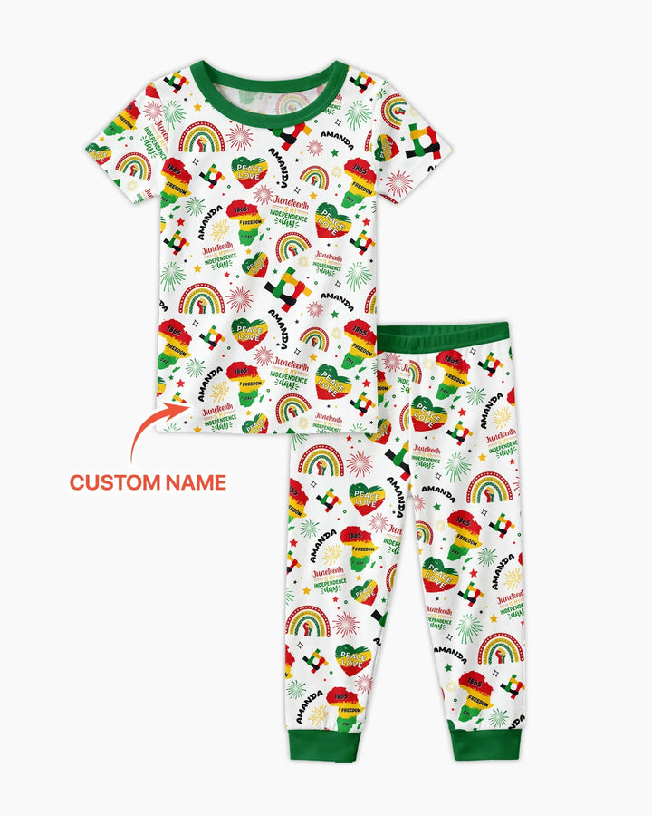 Zweiteiliges, kurzärmliges Pyjama-Set mit Marienkäfern