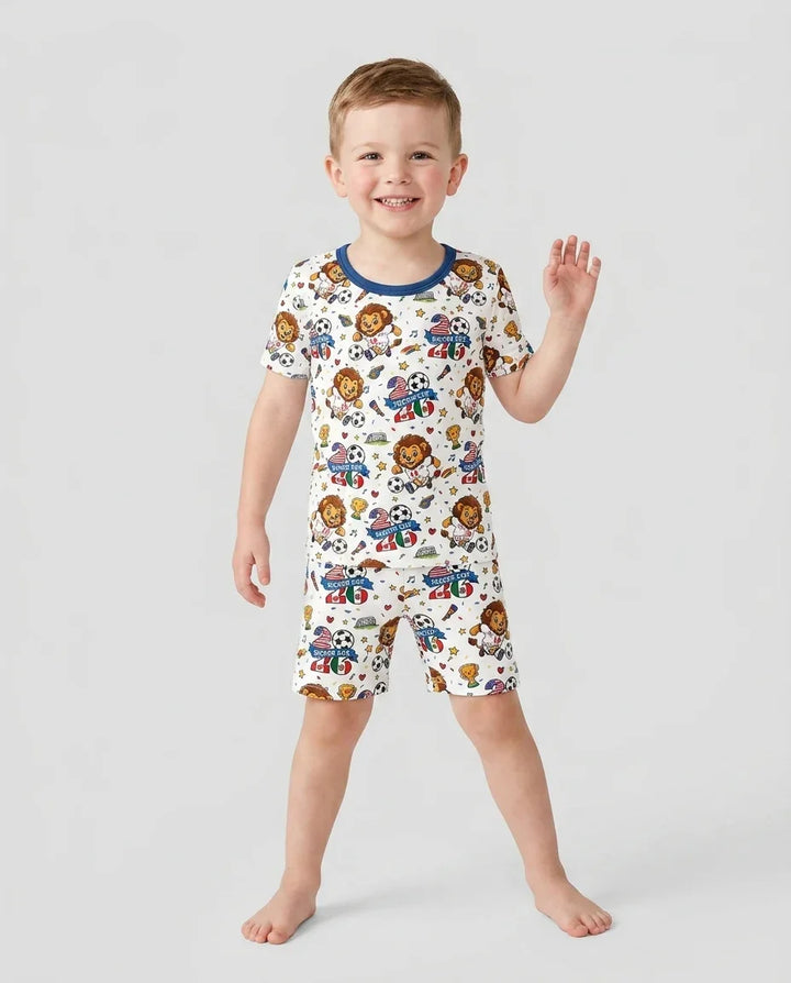 Schlafanzug-Set zweiteilig, kurze Ärmel, kurze Hose, Bambus