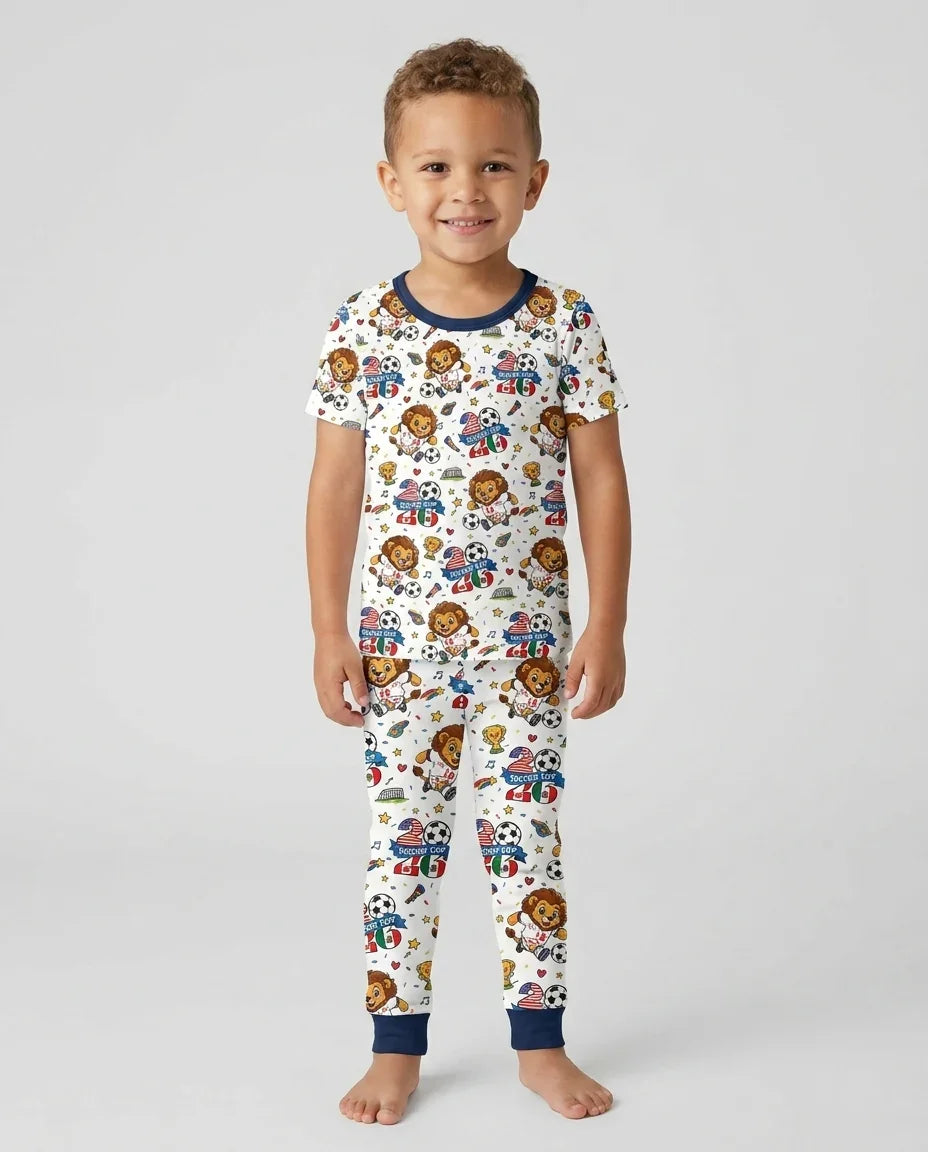 Zweiteiliges, kurzärmliges Pyjama-Set mit Marienkäfern