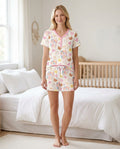 Jesus Loves Me This I Know Bamboo Women Short Sleeve Short Pajama Set