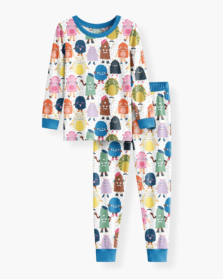 (Not So) Scary Monsters Bamboo Two Piece Long Sleeve Pajama Set