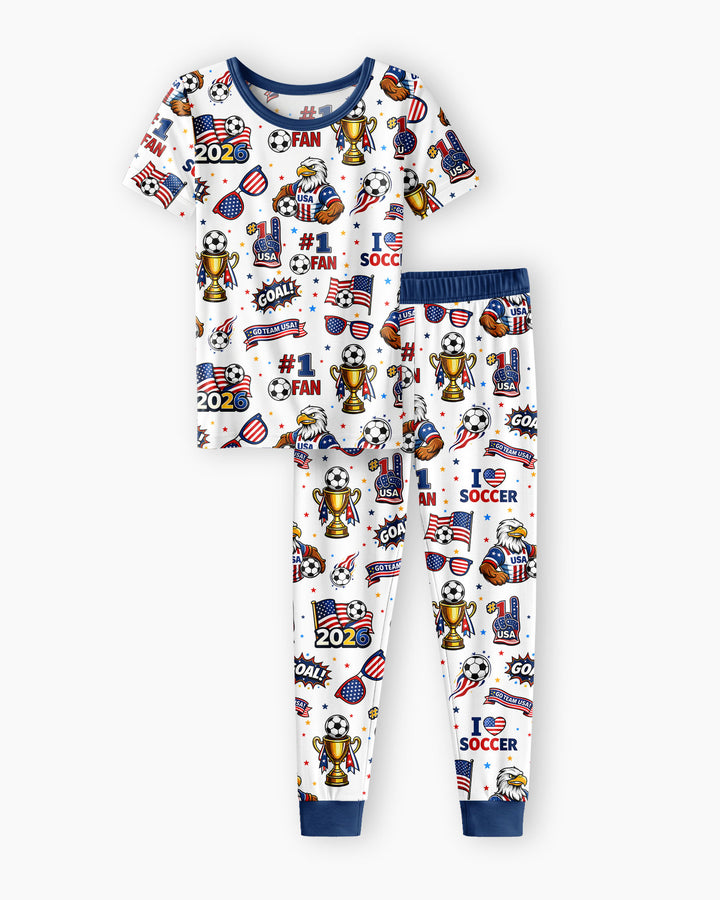 Zweiteiliges, kurzärmliges Pyjama-Set mit Marienkäfern