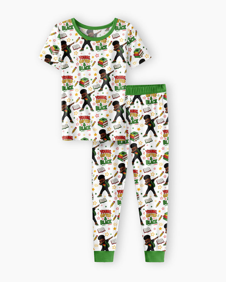 Zweiteiliges, kurzärmliges Pyjama-Set mit Marienkäfern