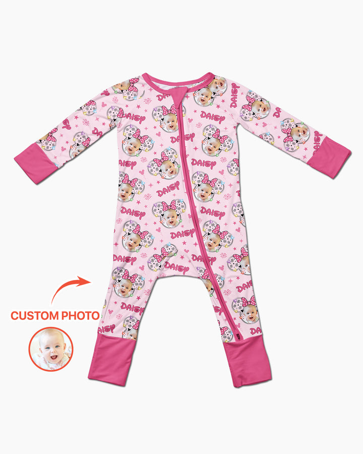 Gerippte Babykleidung mit individuellem Foto - Weich &amp; Skizzenhaft