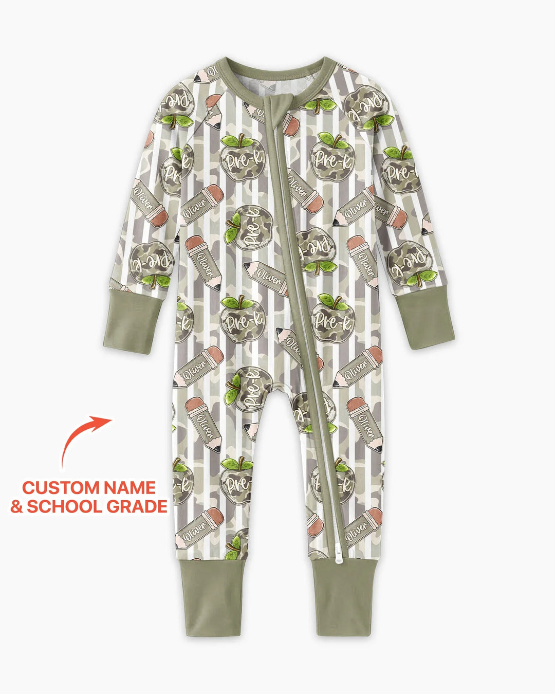 Gerippte Babykleidung mit individuellem Foto - Weich &amp; Skizzenhaft