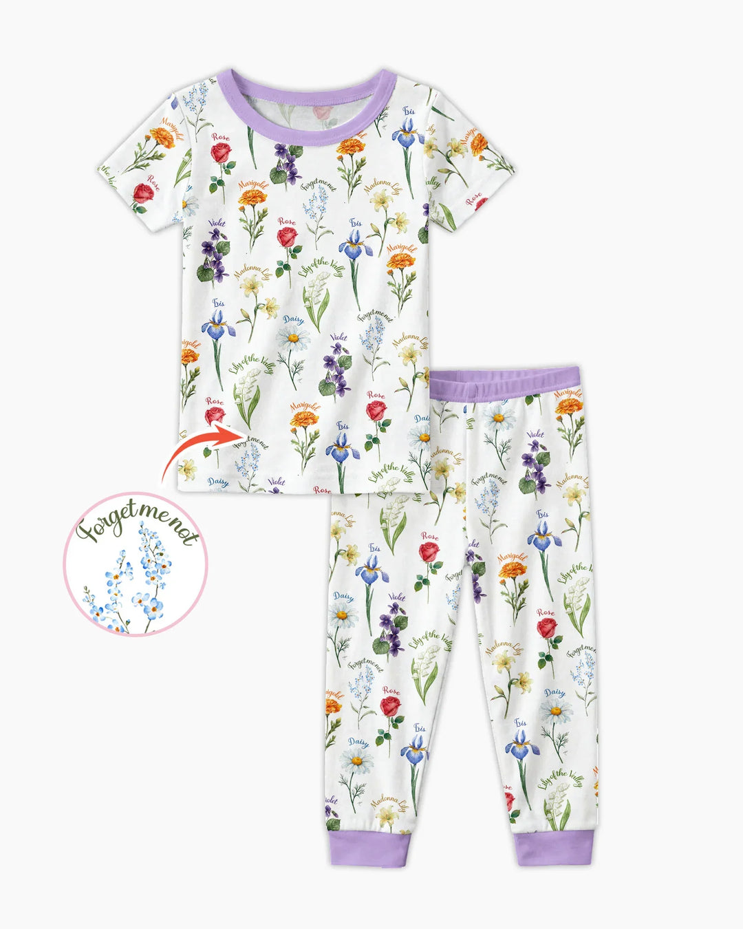 Zweiteiliges, kurzärmliges Pyjama-Set mit Marienkäfern