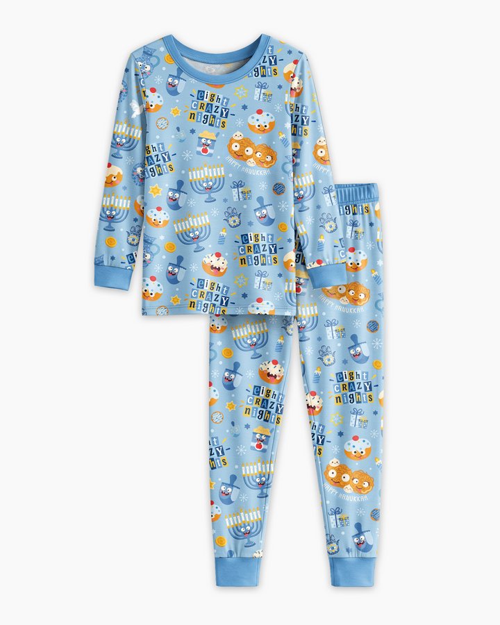 Eight Crazy Nights Bamboo Two Piece Long Sleeve Pajama Set